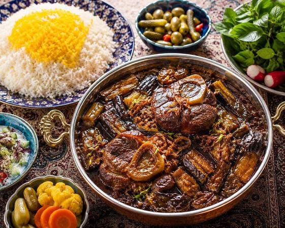 Khoresh-bademjan con ossobuco