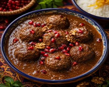 طرز تهیه خورشت فسنجان با گوشت قلقلی