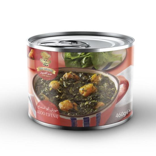 Stufato Alo Esfenaj (prugne con spinaci) in scatola Vegetariano 460gr