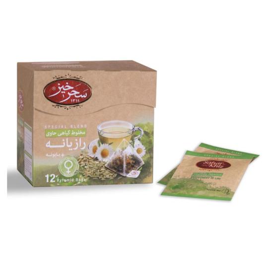 دمنوش مخلوط گیاهی رازیانه و بابونه سحر خیز - بسته 12 عددی