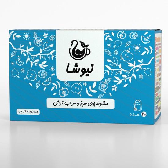 دمنوش مخلوط چای سبز و سیب ترش نیوشا