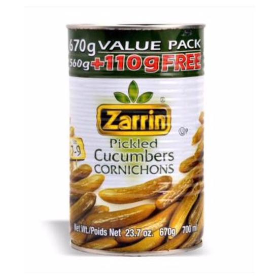 خیارشور ساندویچی زرین 670 گرم خیارشور ساندویچی زرین 670 گرم