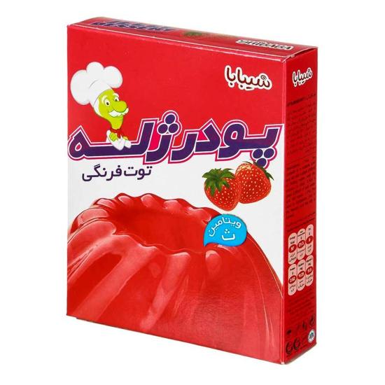 پودر ژله توت فرنگی شیبابا