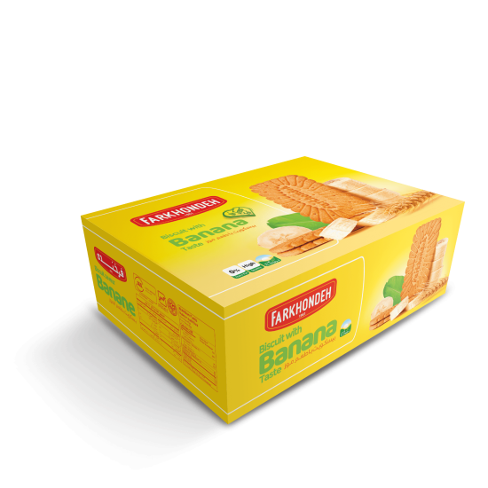 بیسکویت پذیرایی فرخنده با طعم موز بیسکویت پذیرایی فرخنده با طعم موز