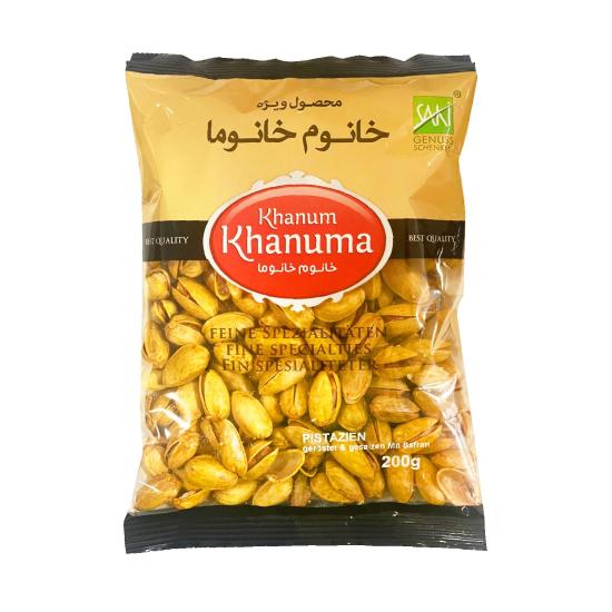 پسته اکبری زعفرانی خانوم خانوما 200 گرم