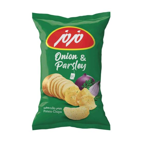 چیپس پیاز و جعفری مزمز چیپس پیاز و جعفری مزمز