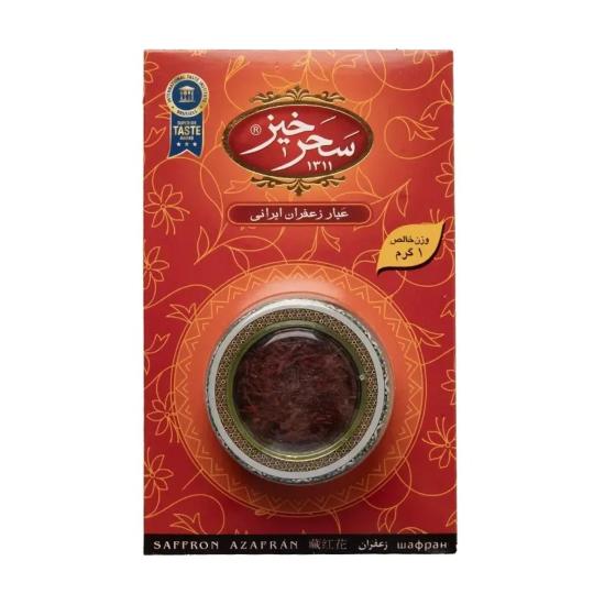 زعفران سرگل 1 گرم بسته هدیه خاتم سحرخیز