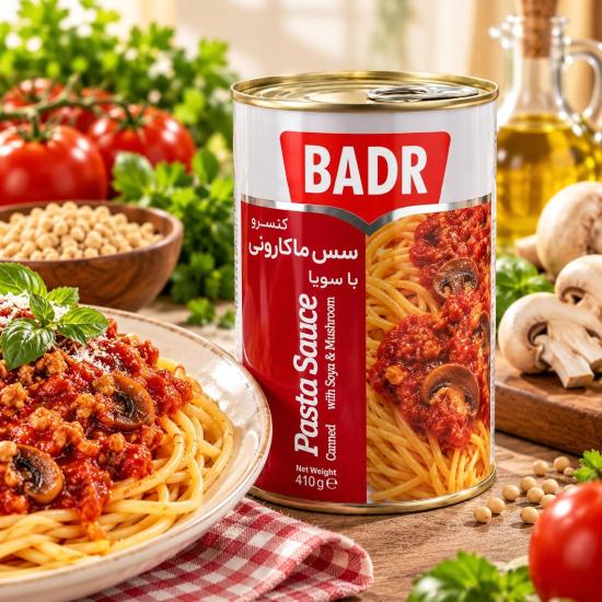 Salsa pronta per pasta con soia e funghi Badr 410 g