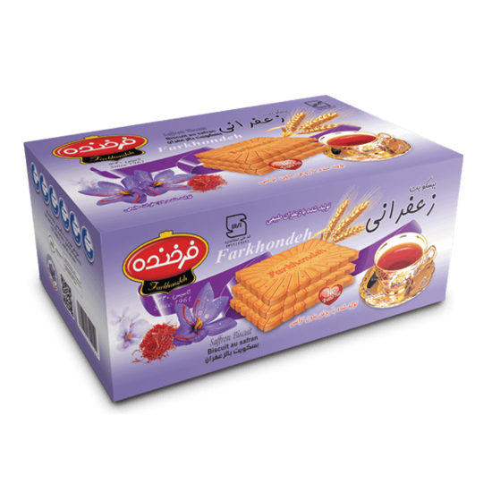 بیسکوئیت زعفرانی فرخنده 850 گرم