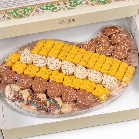 میکس شیرینی خانگی طرح ترمه هیلدا 800 گرم