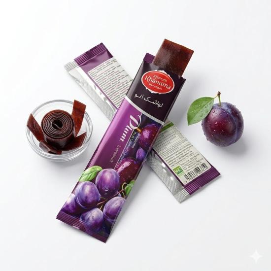 لواشک آلو خانوم خانوما 90 گرم لواشک آلو خانوم خانوما 90 گرم