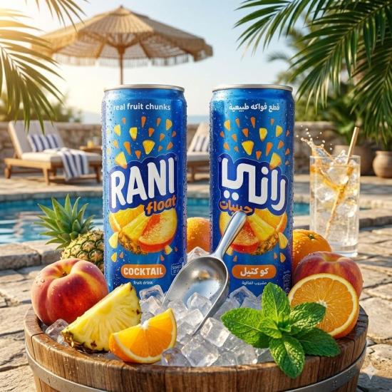 رانی کوکتل میوه 235 میلی‌لیتر با تکه‌های میوه