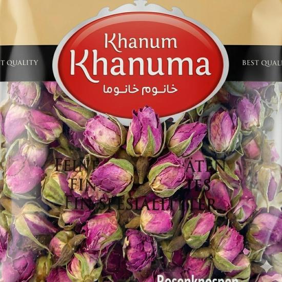 غنچه گل محمدی خشک خانوم خانوما 50 گرم غنچه گل محمدی خشک خانوم خانوما 50 گرم