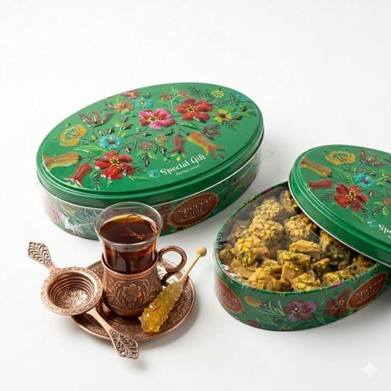 سوهان حبهای با پسته و بادام 270 گرم سوهان حبهای با پسته و بادام 270 گرم