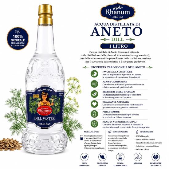 Acqua Distillata di Aneto Khanum 1 Litro