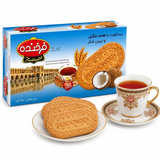 بیسکویت با طعم نارگیل فرخنده 850 گرم