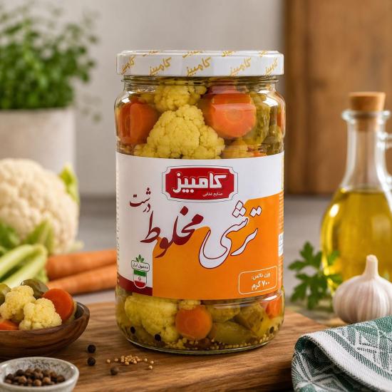 ترشی مخلوط درشت کامبیز 700 گرم