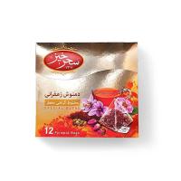 دمنوش کیسه ای مخلوط گیاهی معطر زعفرانی سحرخیز 12 عددی