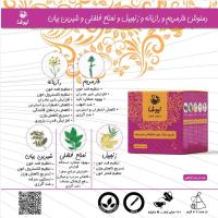 دمنوش خارمریم رازیانه زنجبیل نعنافلفلی شیرین بیان مثلثی نیوشا