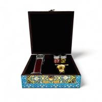 Scatola regalo zafferano con design Khatam