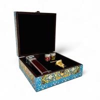 Scatola regalo zafferano con design Khatam