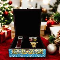 Scatola regalo zafferano con design Khatam