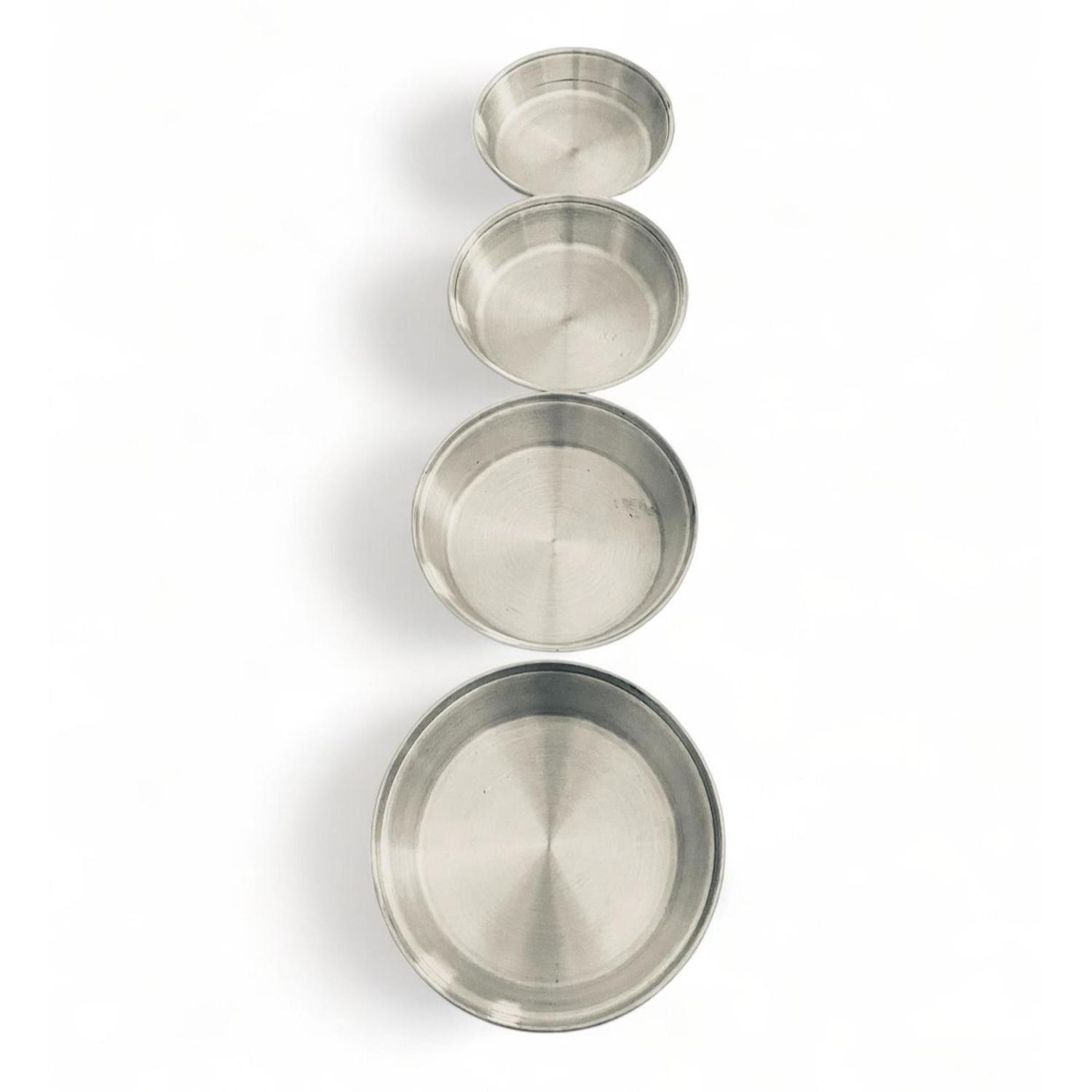 Set di 4 padelle in acciaio inossidabile semplice Ruhi