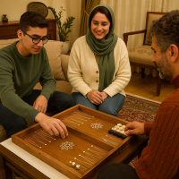 ست بازی تختهنرد و شطرنج دستساز