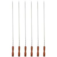 سیخ استیل جگر 6 عددی به همراه غلاف برزنتی