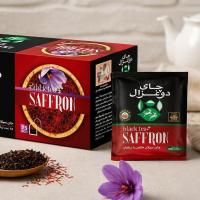 چای کیسه‌ای سیاه با زعفران دوغزال